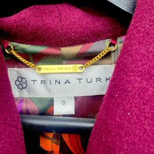 Gorgeous wine colored coat for cooler temps